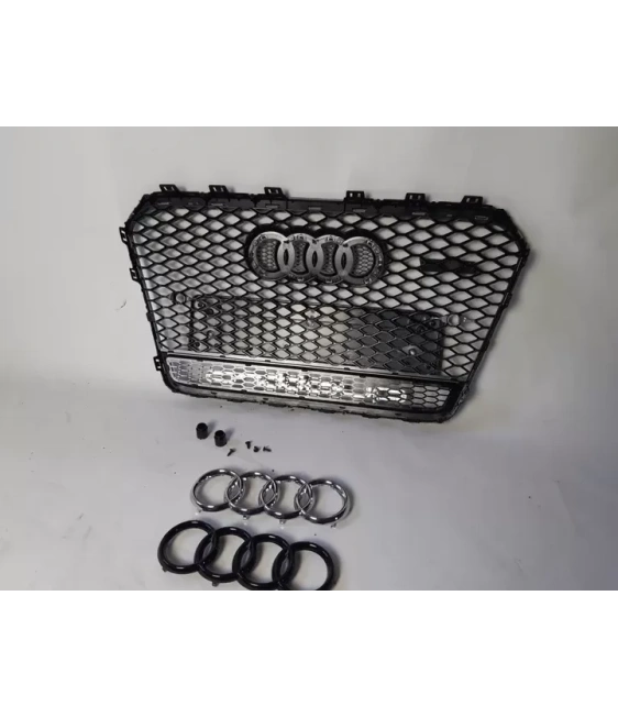奥迪 A5 8T 2012-2015 RS5 黑色 Quattro 风格蜂窝状格栅 Audi, Audi A5 2011-2016 (8T) Audi