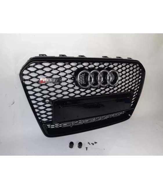 奥迪 A5 8T 2012-2015 RS5 黑色 Quattro 风格蜂窝状格栅 Audi, Audi A5 2011-2016 (8T) Audi