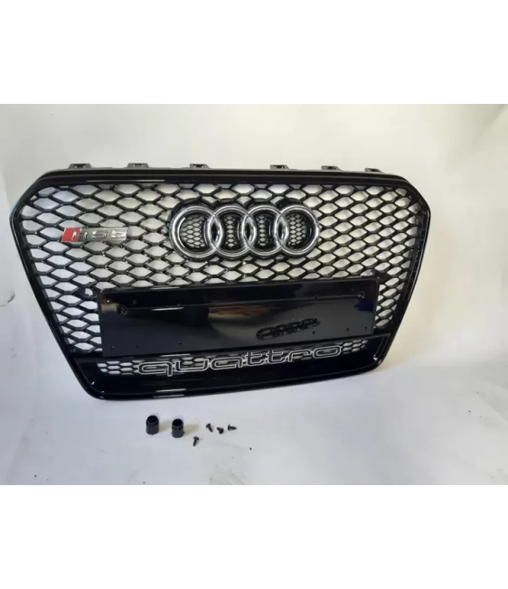 奥迪 A5 8T 2012-2015 RS5 黑色 Quattro 风格蜂窝状格栅 Audi, Audi A5 2011-2016 (8T) Audi
