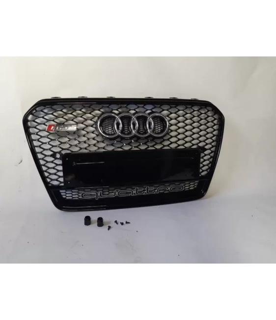 奥迪 A5 8T 2012-2015 RS5 黑色 Quattro 风格蜂窝状格栅 Audi, Audi A5 2011-2016 (8T) Audi