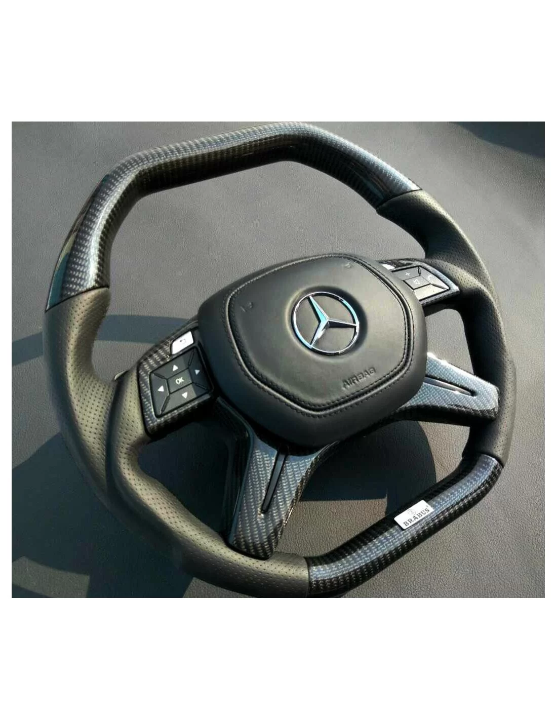  - Steering Wheels - Mercedes-Benz W463 W166 X166 W212 Volante em Couro Carbono - 3 - Comprar volante Mercedes-Benz W463 W166 X1