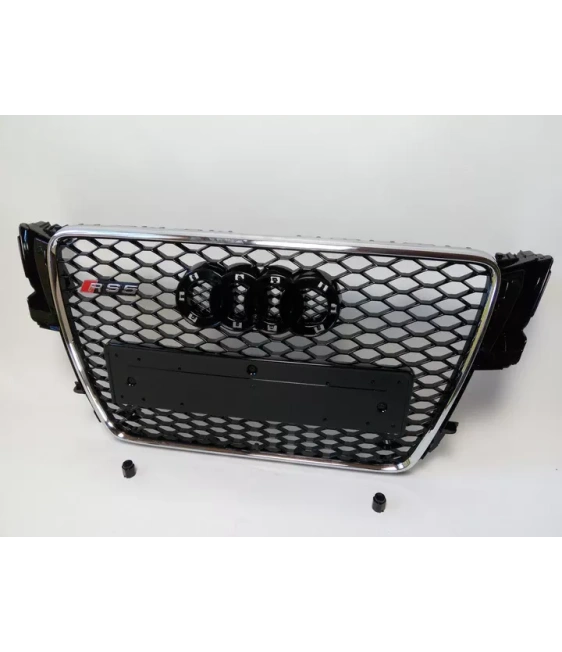 Audi A5 8T 2008-2011 griglia a nido d'ape griglia anteriore in stile RS5 cromato Audi, Audi A5 2007-2011 (8T) Audi Audi A5 8T 2008-2011 griglia a nido d'ape griglia anteriore in stile RS5 cromato Audi, Audi A5 2007-2011 (8T) Audi