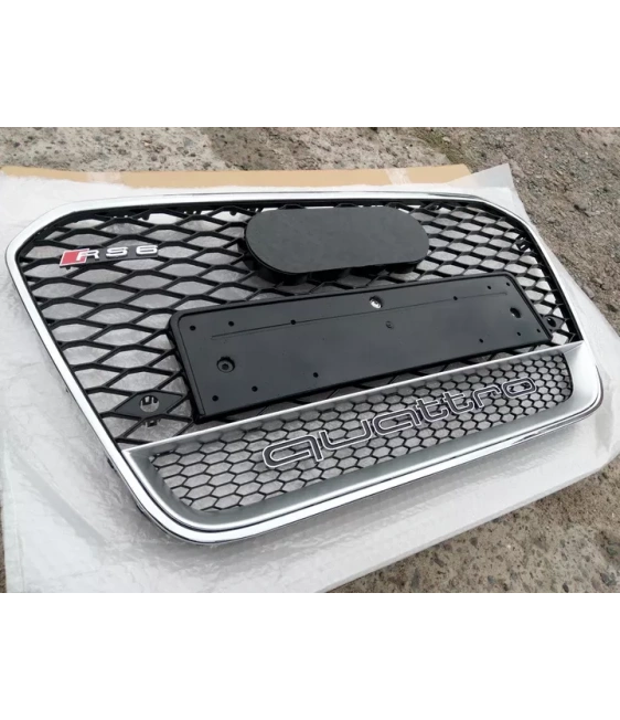- Audi - Pour Audi A6 C7 2012-2015 Grille de radiateur RS6 Quattro optics Chrome - 2 - ❗️⭐️TOP OFFRE sur RS6 Chrome Quattro Sty  - Audi - Pour Audi A6 C7 2012-2015 Grille de radiateur RS6 Quattro optics Chrome - 2 - ❗️⭐️TOP OFFRE sur RS6 Chrome Quattro Sty