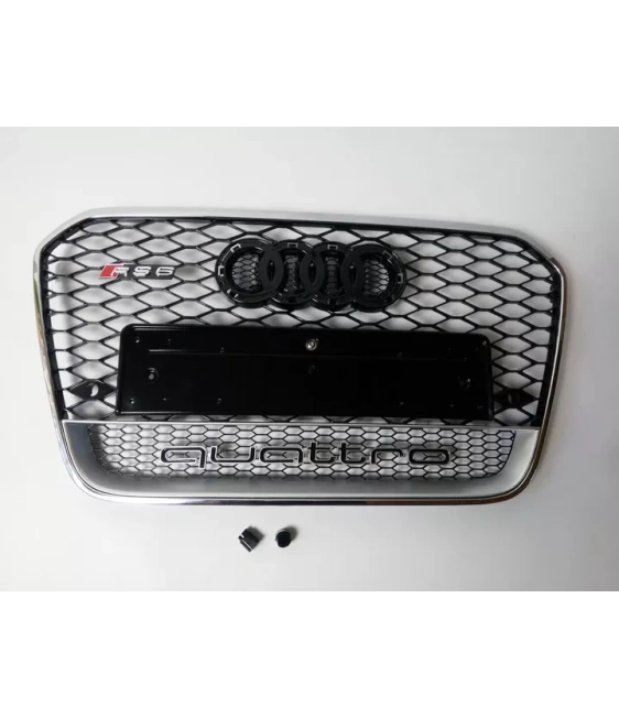  - Audi - Für Audi A6 C7 2012-2015 Grill Kühlergrill RS6 Quattro Optik Chrom - 1 - ❗️⭐️TOP ANGEBOT auf RS6 Chrome Quattro Style,