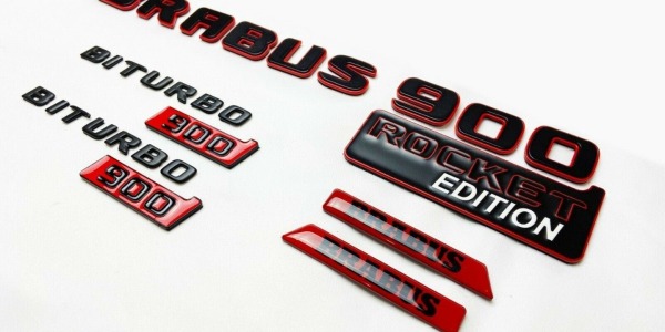 Metal Brabus Rocket G900 Style Emblem Badges Set for Mercedes-Benz G-Class W463 W463A W464